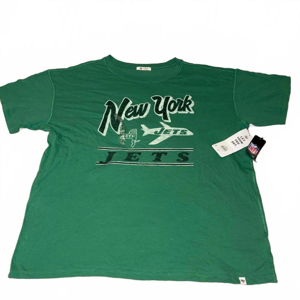 New New York Jets NFL Unisex Woman’s XL Green T-Shirt Size XL Football NWT Jets